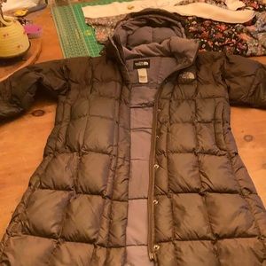 Women’s quilted brown winter north face coat M
